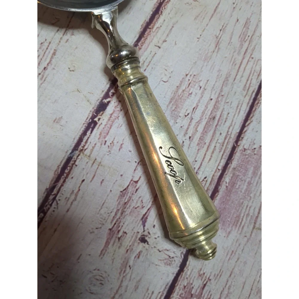Pottery Barn Antique Style Silver Sentiments Ice Scoop